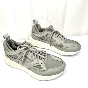 BrandBlack Aura 130 Leather & Mesh Sneaker In Grey Size 8 Vibram Sole
